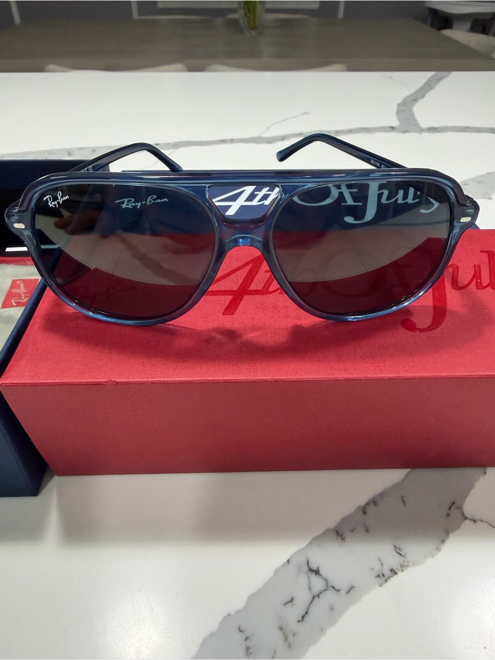 Ray-Ban Men's Navy Blue Bill 4th of July Limited Edition